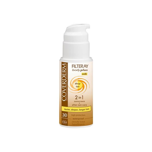 Coverderm Pienelis greitesniam įdegiui SPF30